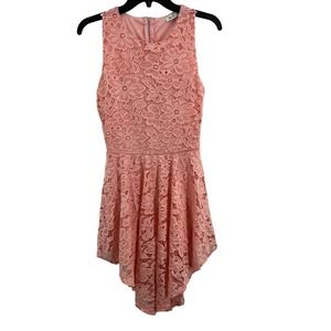 Blue‎ S Pink Lace Sleeveless Cutout Back Dress Size Medium